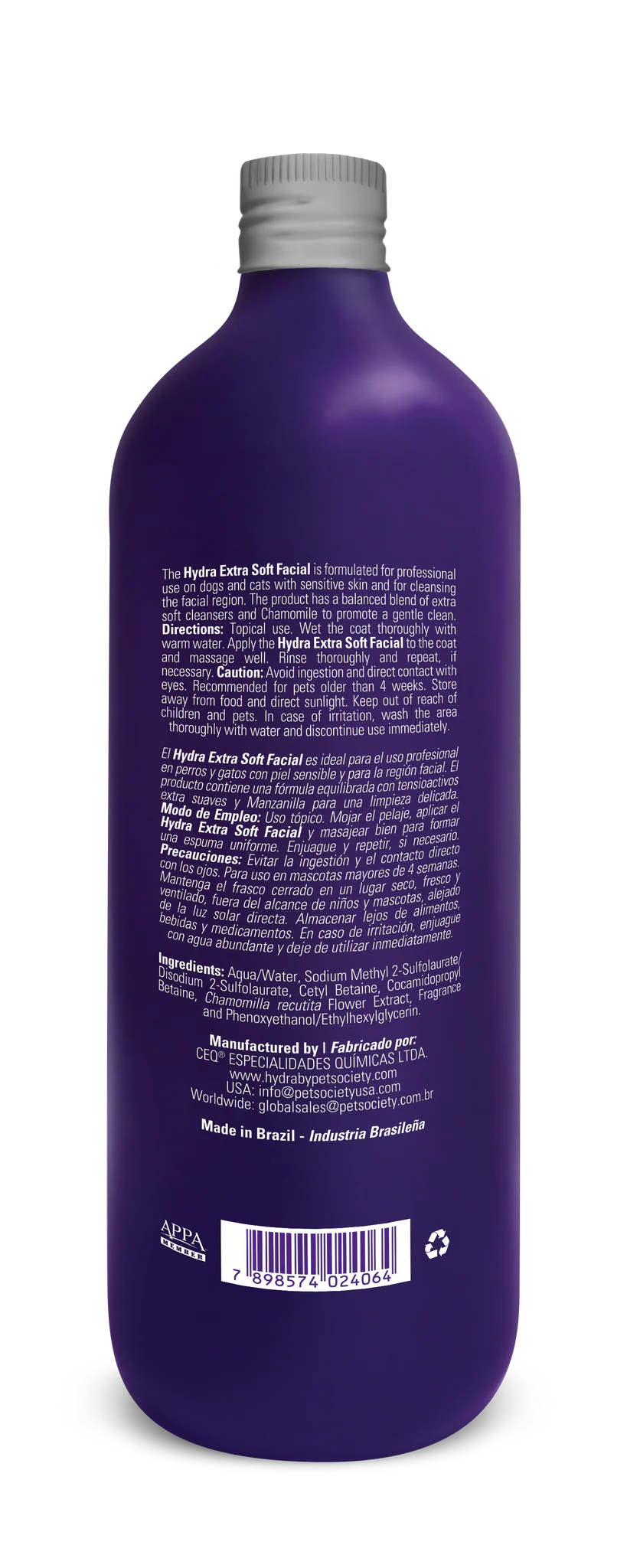 Hydra - Extra Soft Ultra Gentle Face & Body Hypoallergenic Shampoo 1L (Concentrate)