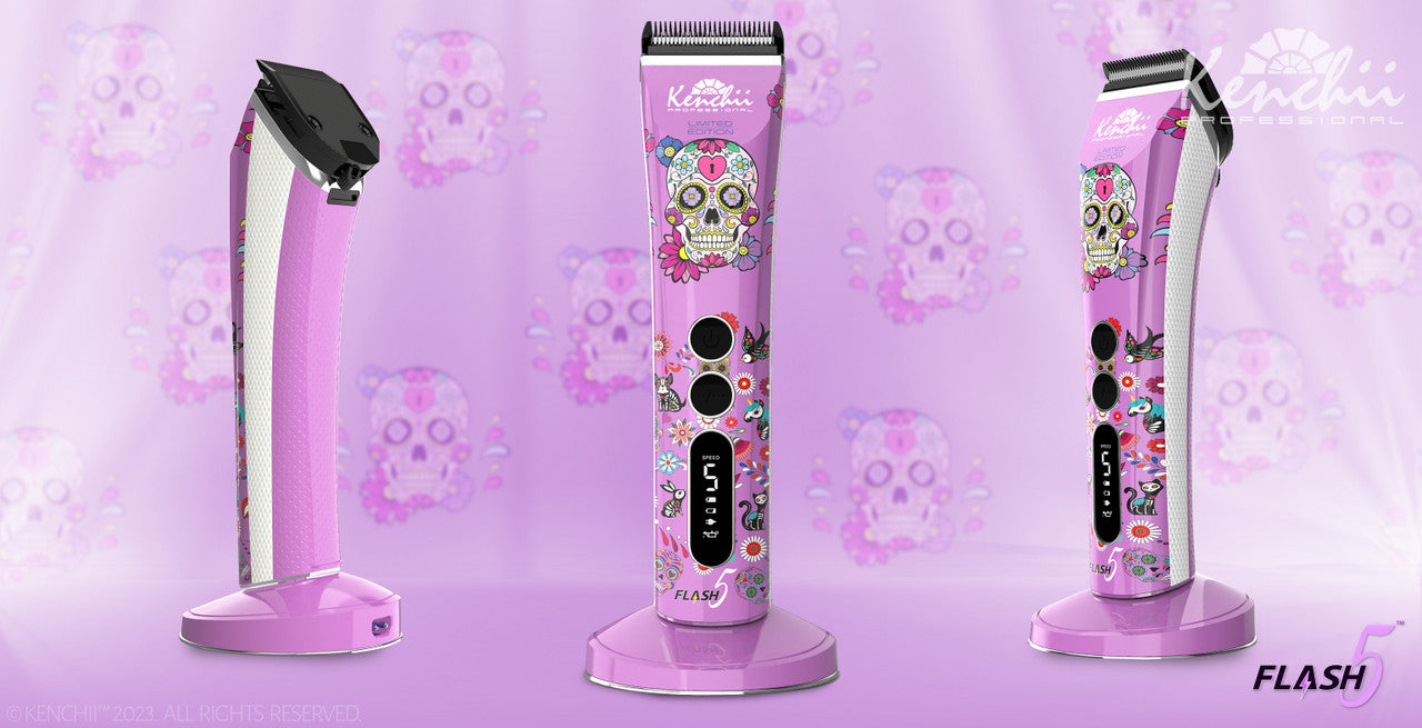 Kenchii Flash5™ | 5-in-1 Digital Cordless Clipper | Purple Edition - The Groomers Shop