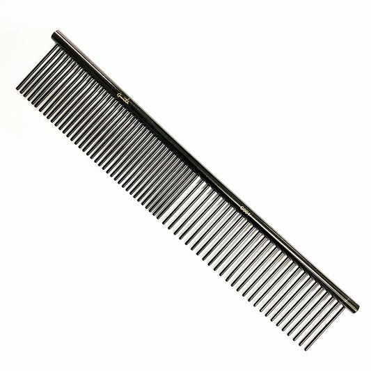 Groomtech Spring Black Teflon Grooming Comb 19cm - The Groomers Shop