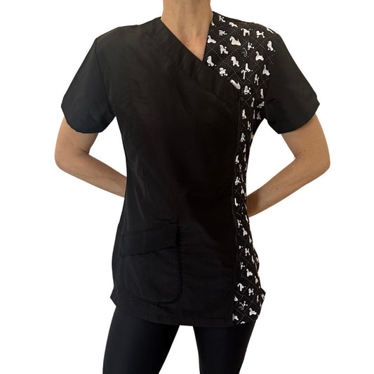 Groomtech Parella Grooming Jacket - White Dog Print - The Groomers Shop
