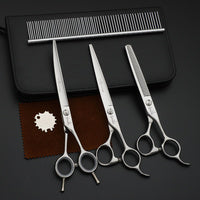 Groomtech - Spring Pet Grooming Scissors Kit - Set of 3 with Comb - The Groomers Shop