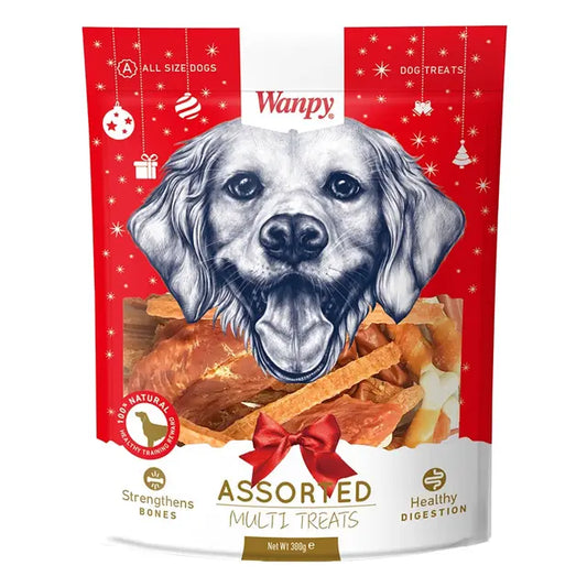Wanpy Christmas Assorted Dog Treats 300grams