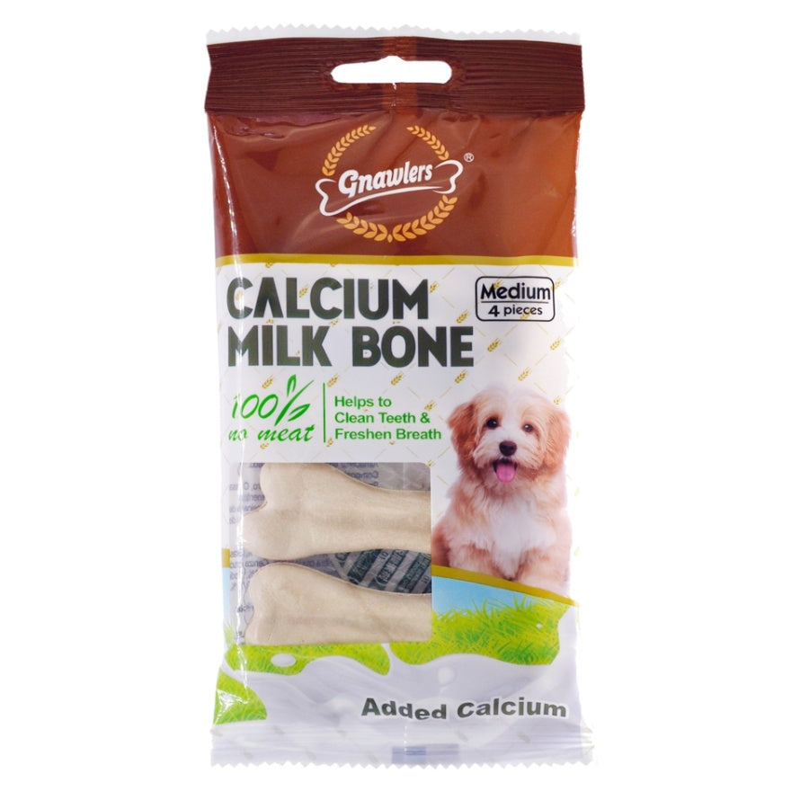 Gnawlers Calcium Milk Bone 3 Inch 4 Pack