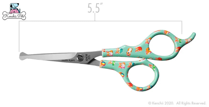 KenchiiPets™ | Happy Puppy™ 5.5" Ball Tip Shears - The Groomers Shop