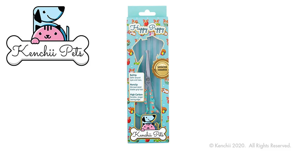 KenchiiPets™ | Happy Puppy™ 5.5" Ball Tip Shears - The Groomers Shop