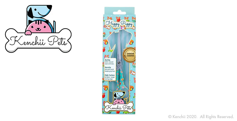 KenchiiPets™ | Happy Puppy™ 6.5" Ball Tip Shears - The Groomers Shop