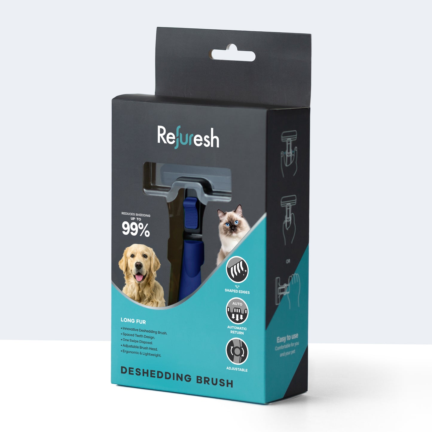 Refuresh Gentle Deshedding Brush - Long Length Hair - The Groomers Shop