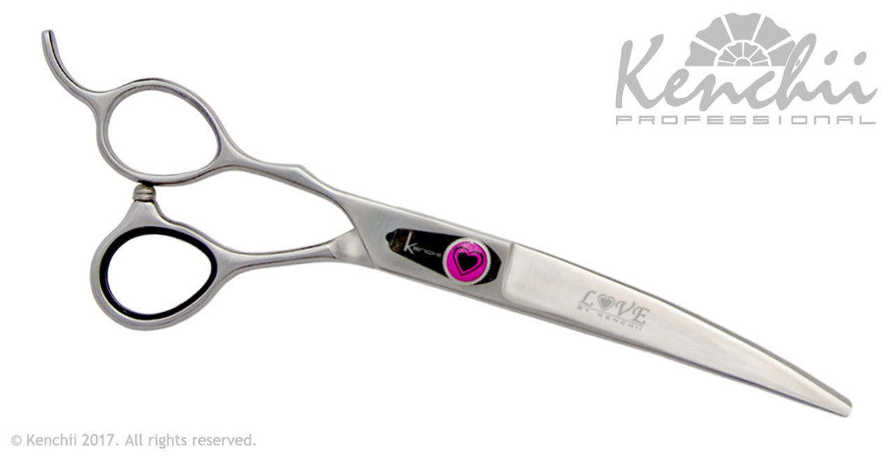 Kenchii Love™ | 7.0" Curved Scissors | Lefty - The Groomers Shop