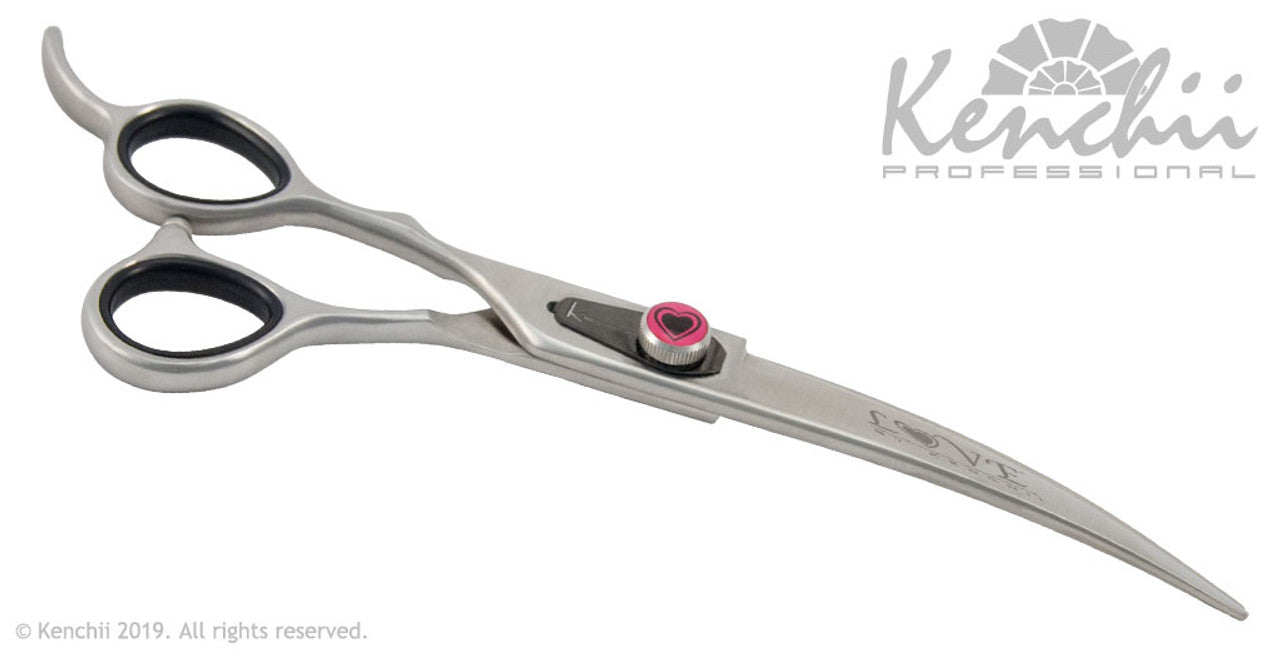 Kenchii Love™ | 7.0" Curved Scissors | Lefty - The Groomers Shop