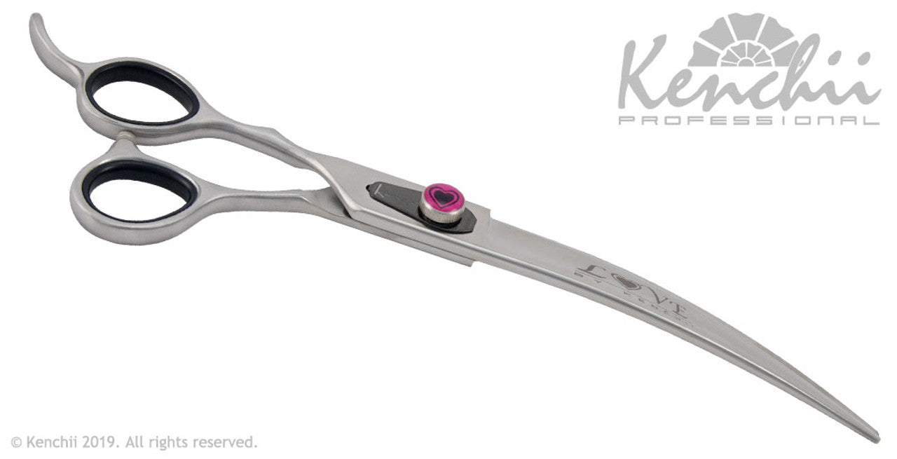 Kenchii Love™ | 8.0" Curved Scissors | Lefty - The Groomers Shop