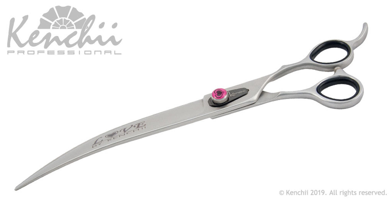 Kenchii Love™ | 9.0" Curved Scissors - The Groomers Shop
