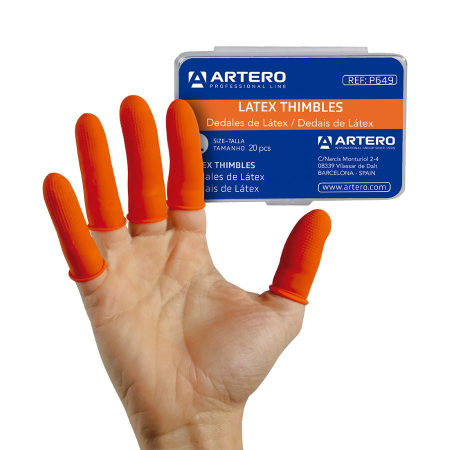 Latex Stripping Thimbles Finger Grips (20pack) by Artero – image 1