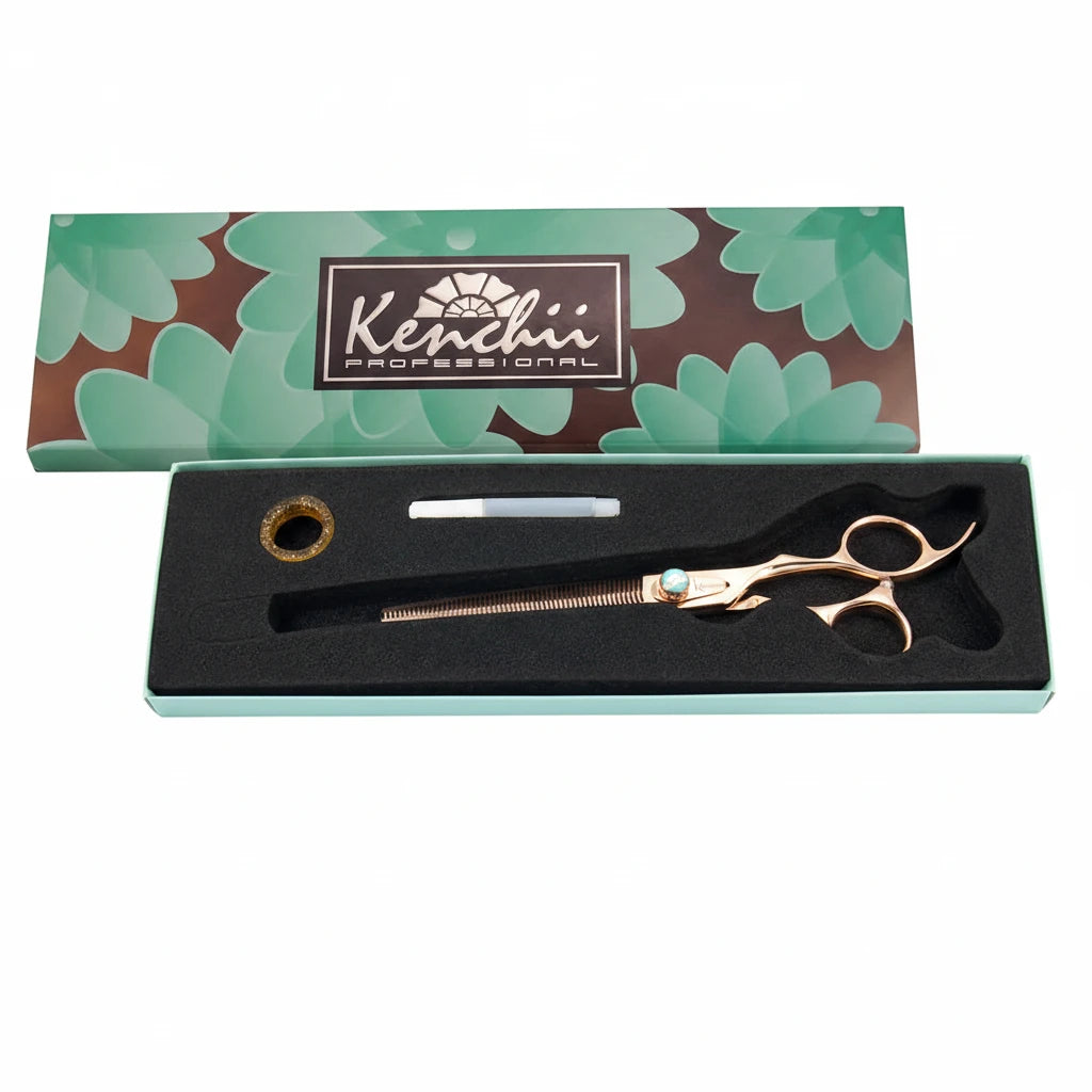 Kenchii Rosé™ | 25-tooth Blender - 8.0" | Lefty - The Groomers Shop