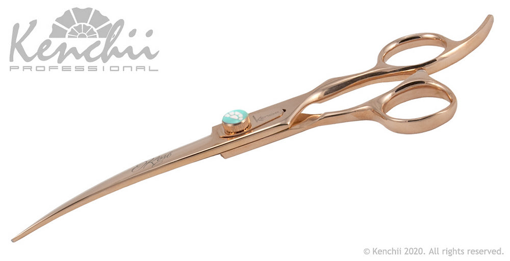 Kenchii Rosé™ | 7.0" Curved Shears - The Groomers Shop
