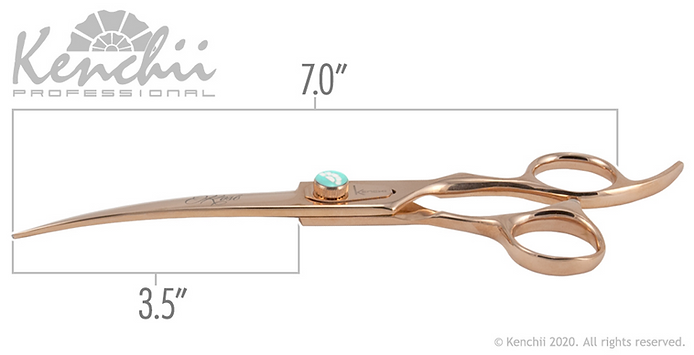 Kenchii Rosé™ | 7.0" Curved Shears - The Groomers Shop
