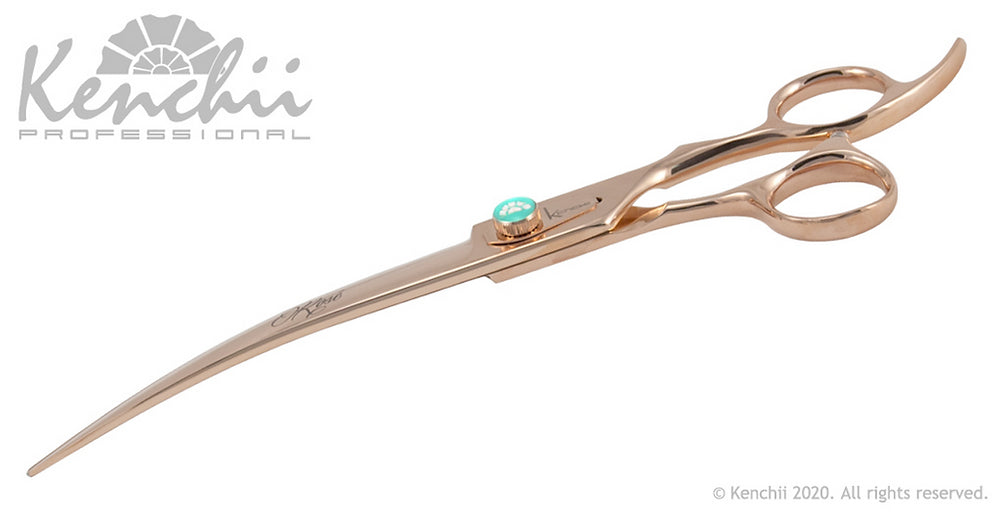 Kenchii Rosé™ | 8.0" Curved Shears - The Groomers Shop