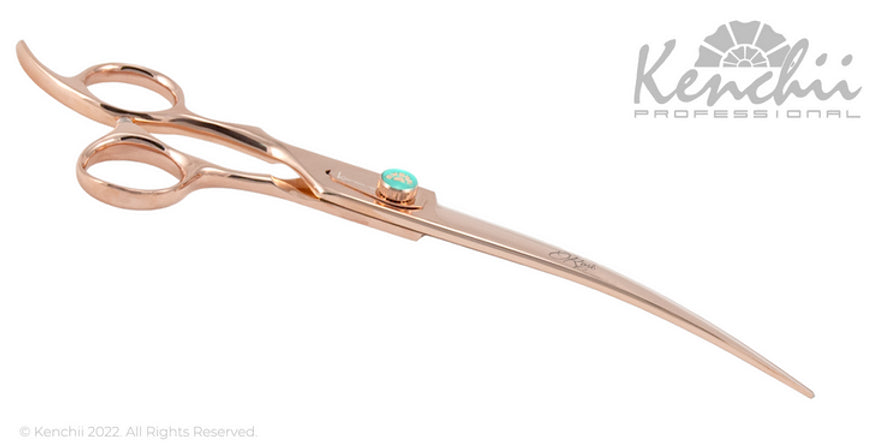 Kenchii Rosé™ | 8.0" Curved Shears | Lefty - The Groomers Shop