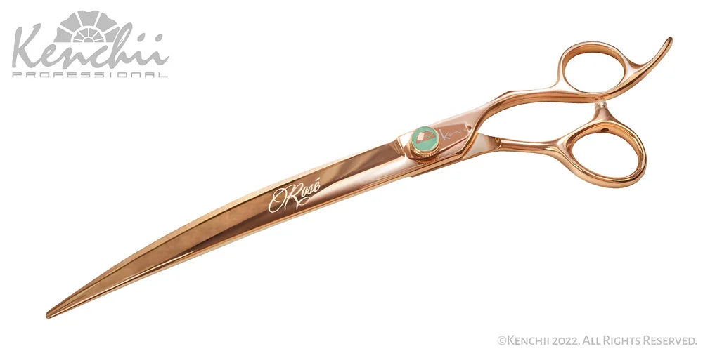 Kenchii Rosé™ | 9.0" Curved Shears - The Groomers Shop