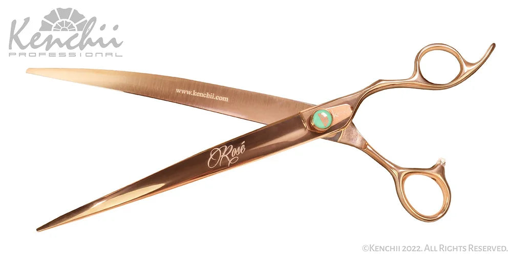 Kenchii Rosé™ | 9.0" Curved Shears - The Groomers Shop