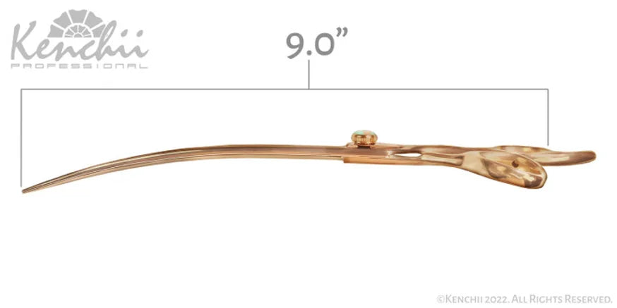 Kenchii Rosé™ | 9.0" Curved Shears - The Groomers Shop