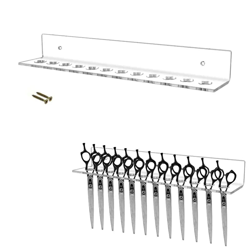 12 Hole Scissor Holder - Wall Hung - The Groomers Shop