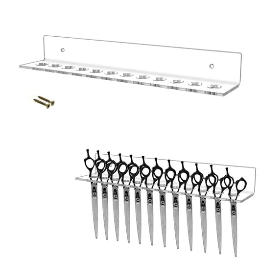 12 Hole Scissor Holder - Wall Hung - The Groomers Shop
