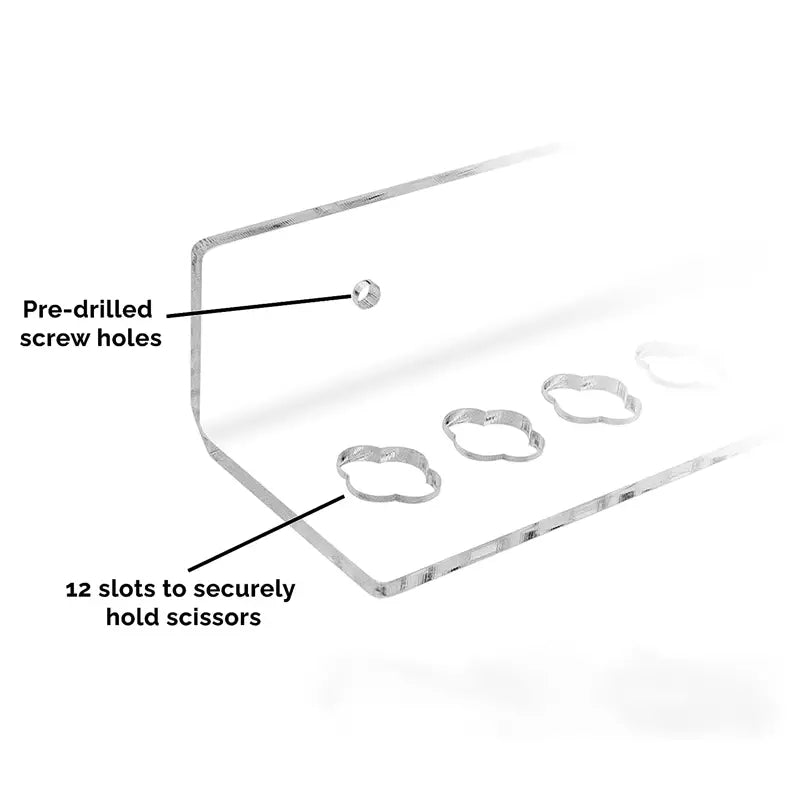 6 Hole Scissor Holder - Wall Hung - The Groomers Shop