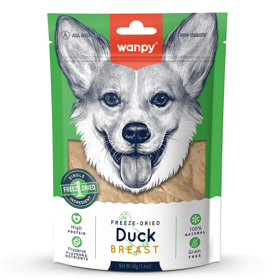 Wanpy Freeze Dried Duck Breast Dog Treat 40g