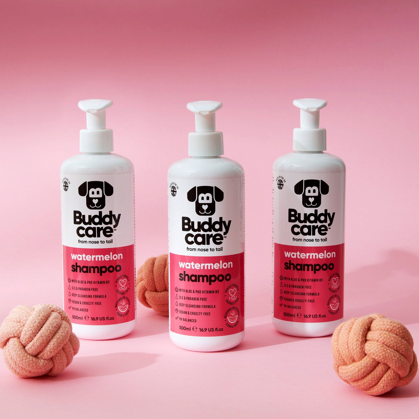 Watermelon Dog Shampoo 500ml bottle by Buddycare