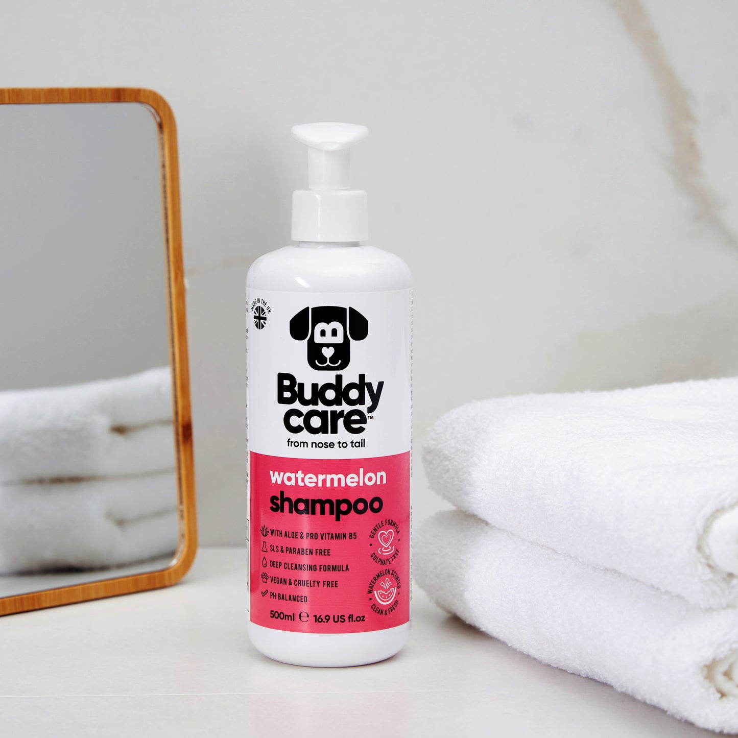 Watermelon Dog Shampoo 500ml bottle by Buddycare