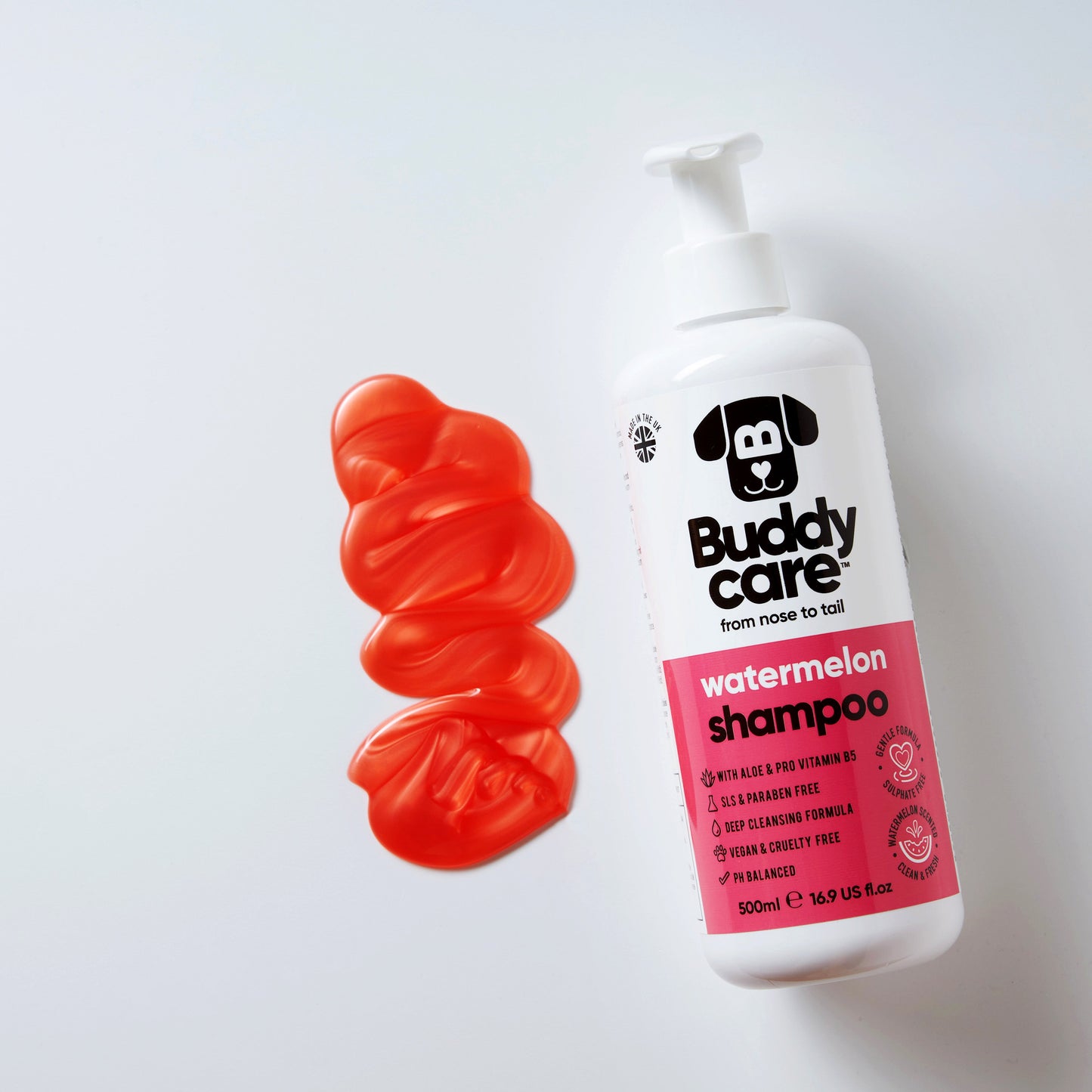 Watermelon Dog Shampoo 500ml bottle by Buddycare