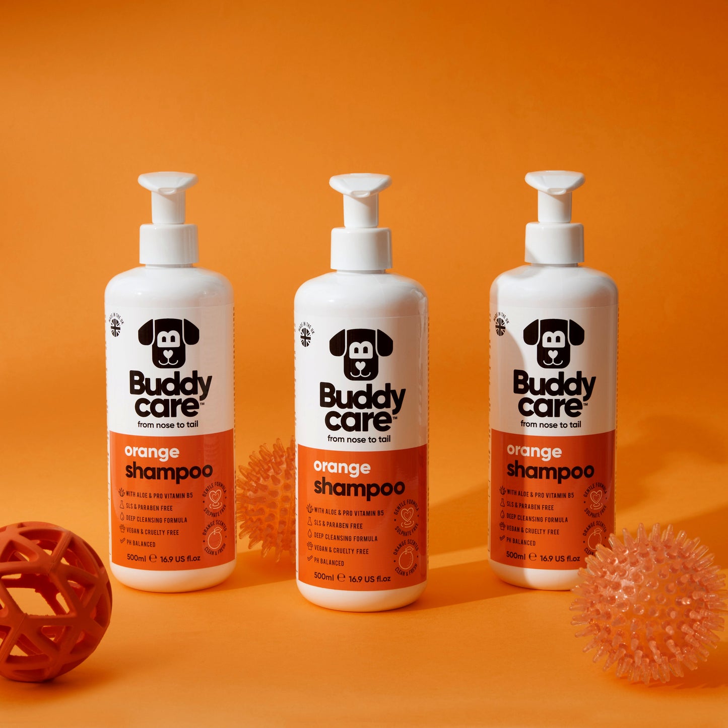 Orange Dog Shampoo 500ml bottle by Buddycare