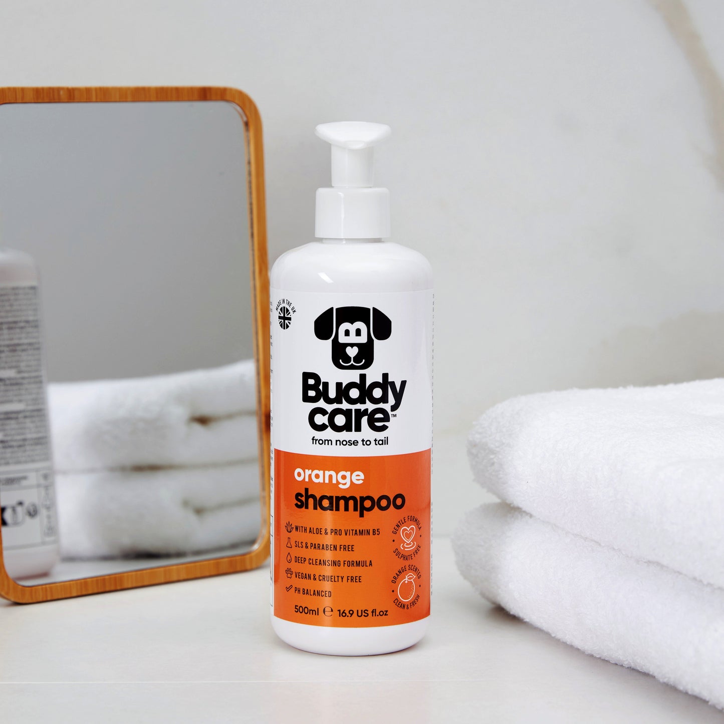 Orange Dog Shampoo 500ml bottle by Buddycare