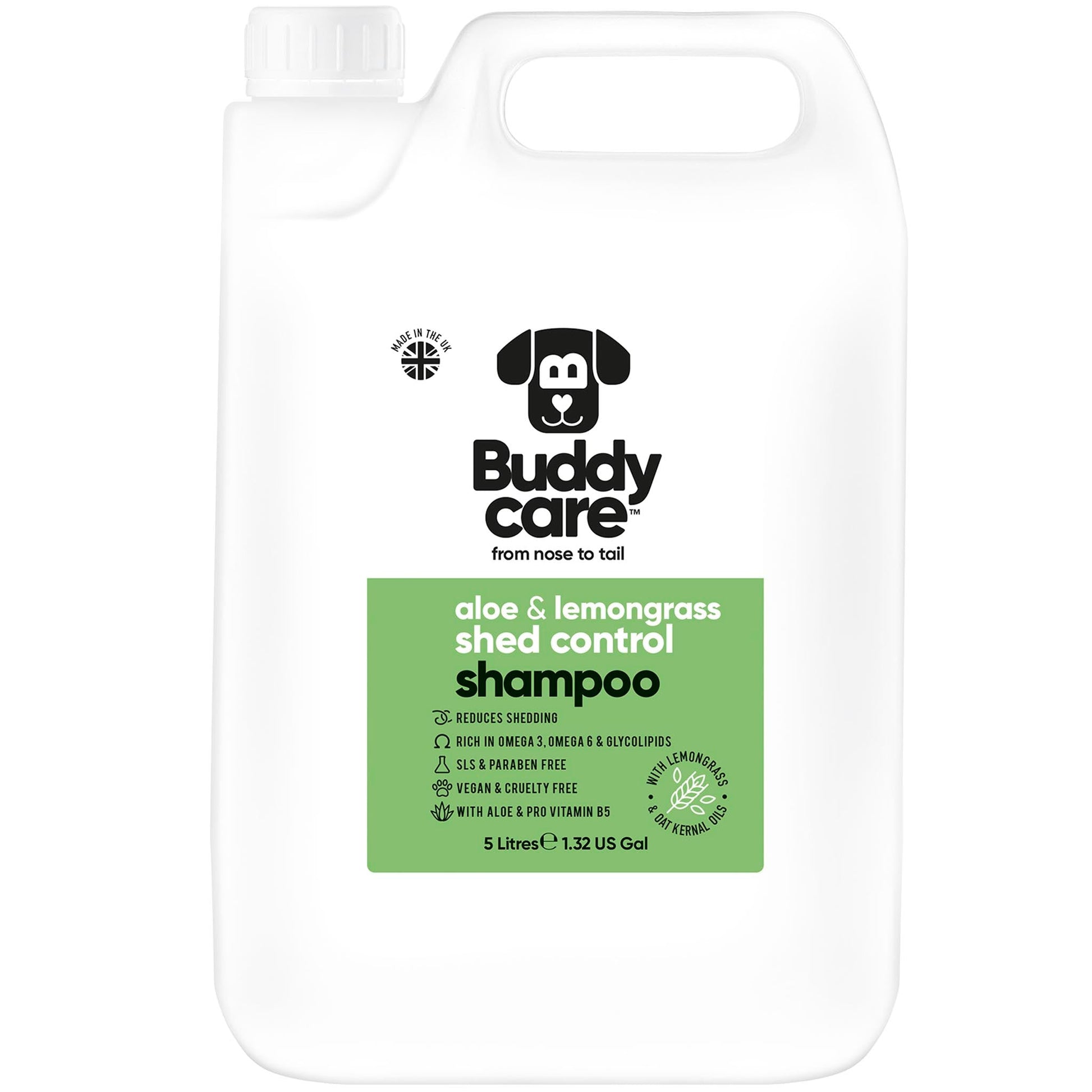 Shed Control Aloe & Lemongrass Dog Shampoo 5L professional dog grooming size