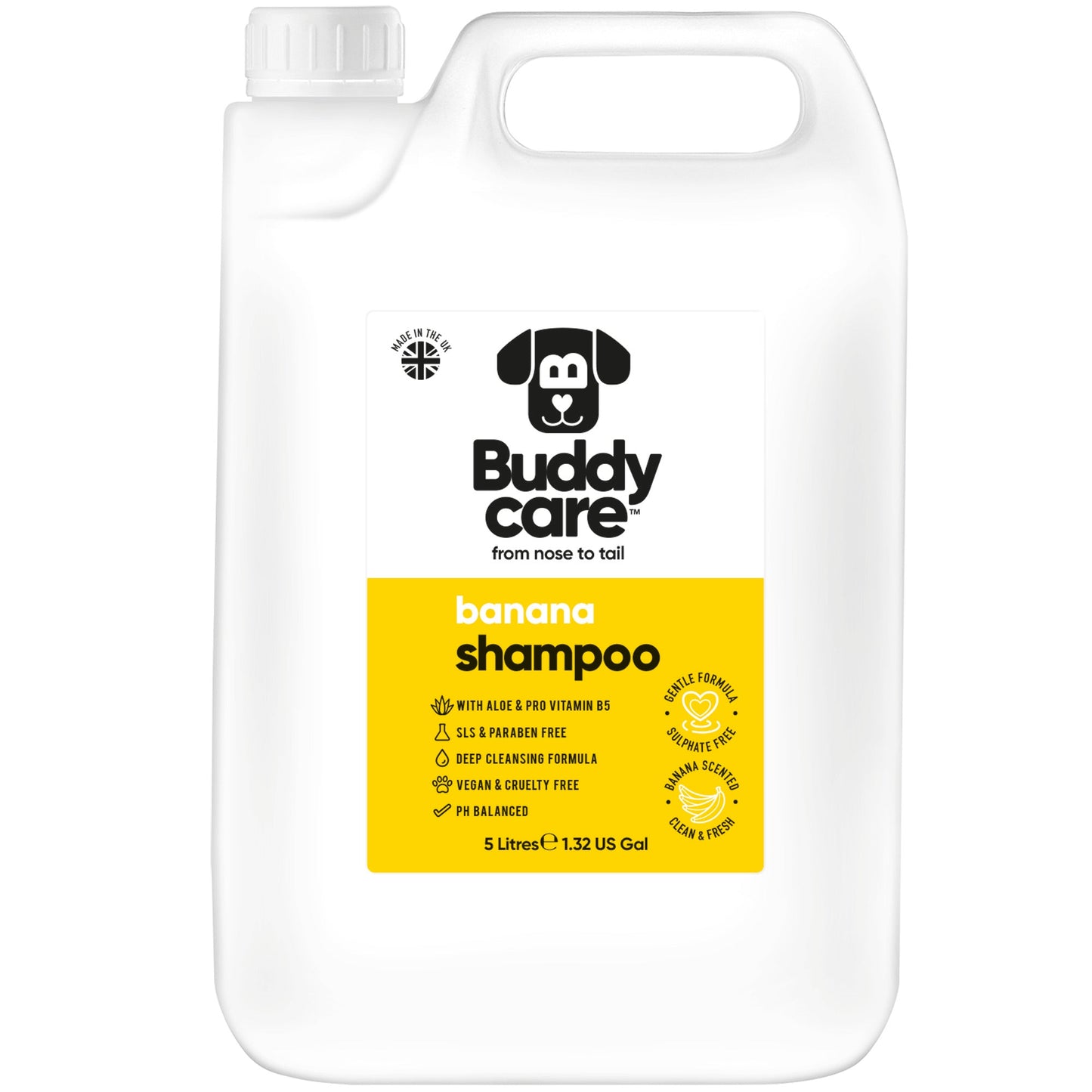 Banana Dog Shampoo 5L professional dog grooming size