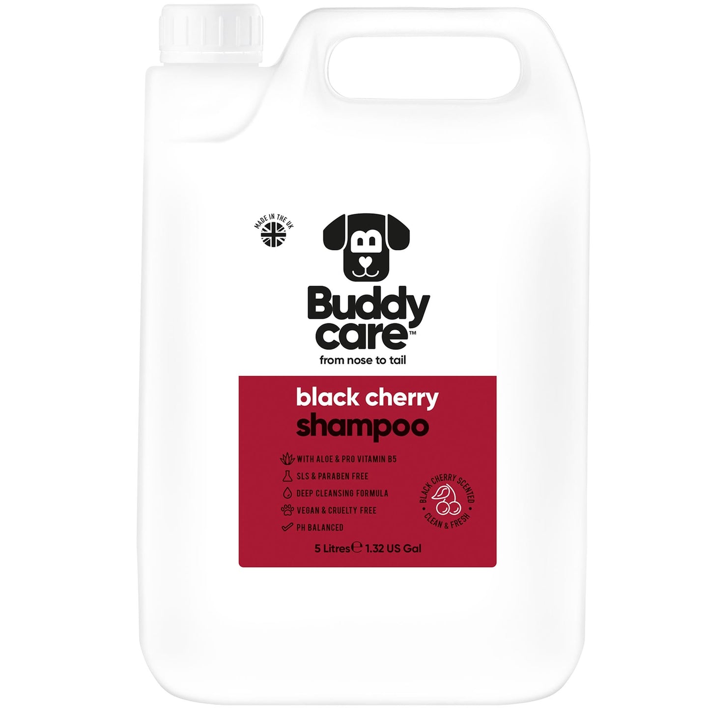 Black Cherry Dog Shampoo 5L professional dog grooming size