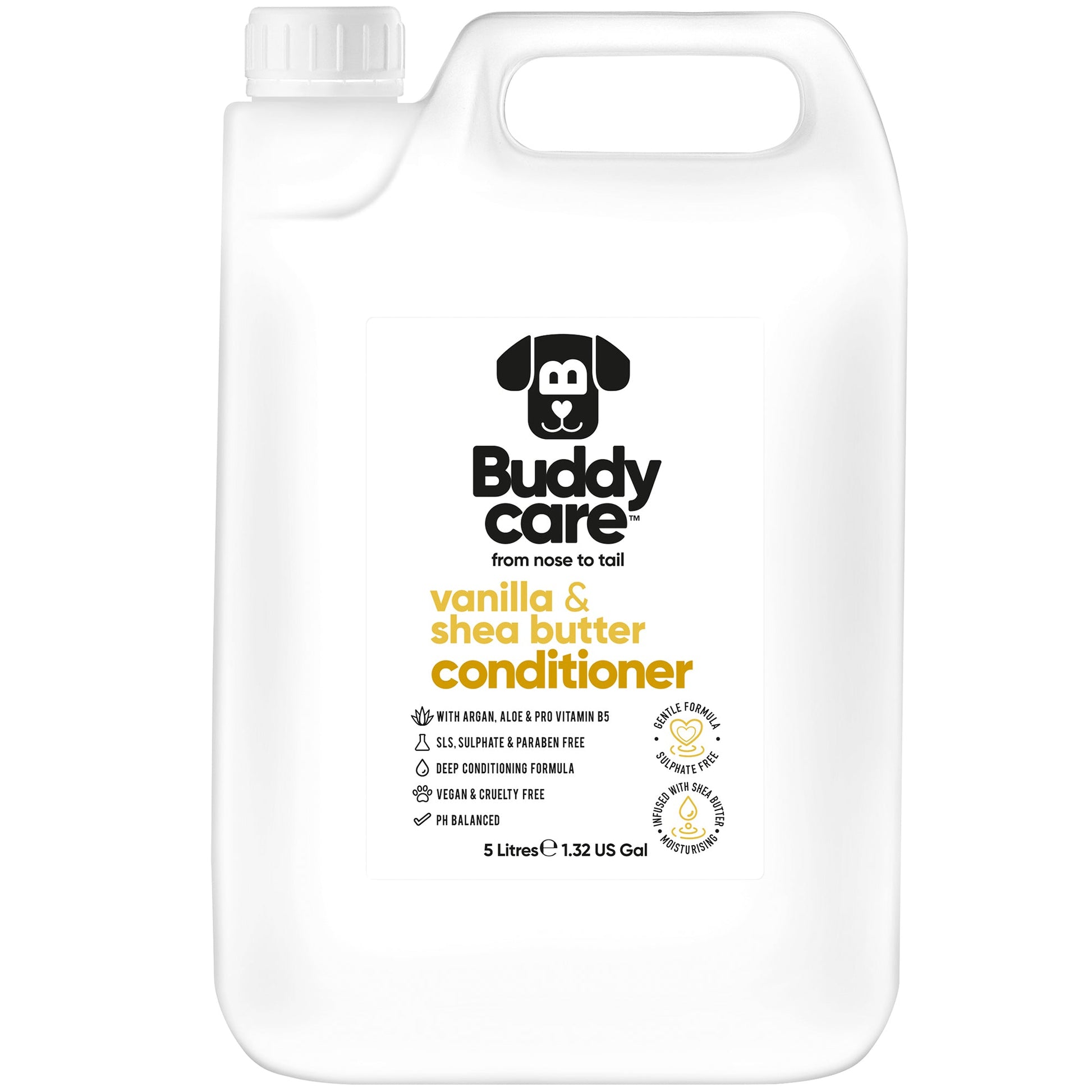 Vanilla & Shea Butter Dog Conditioner 5L professional dog grooming size
