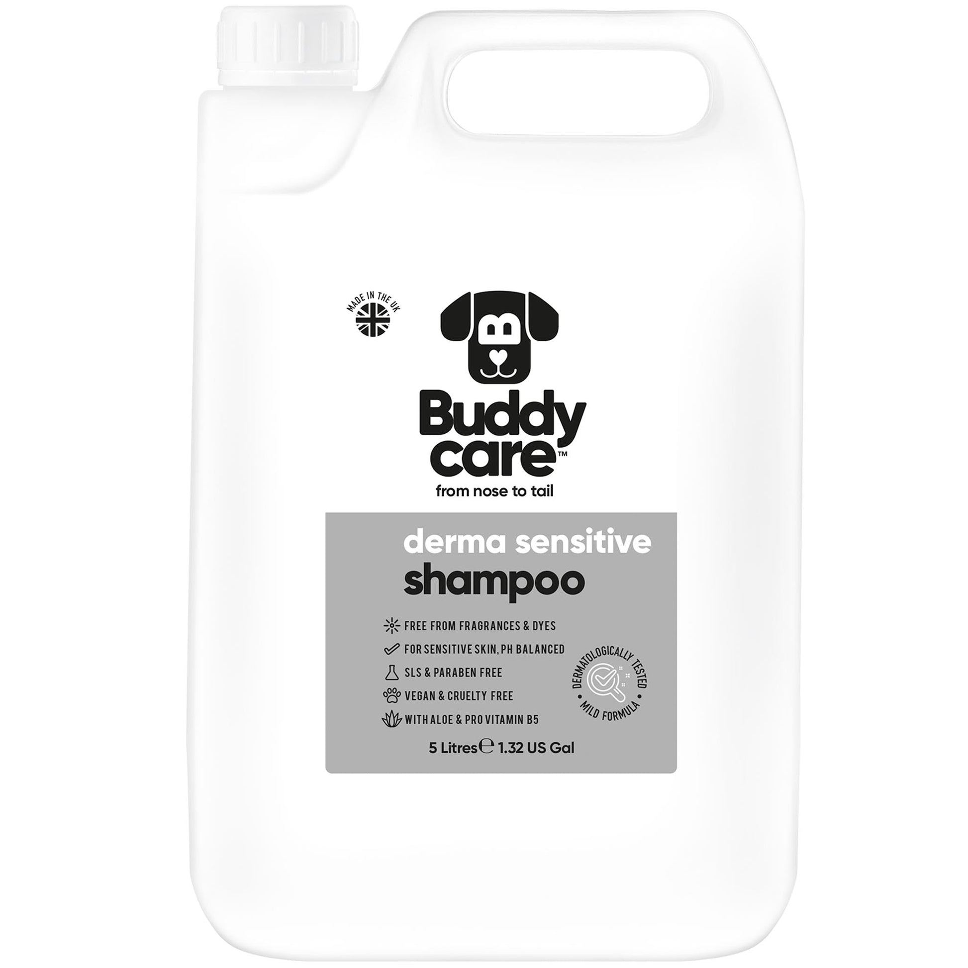 Derma Sensitive Dog Shampoo 5L professional dog grooming size