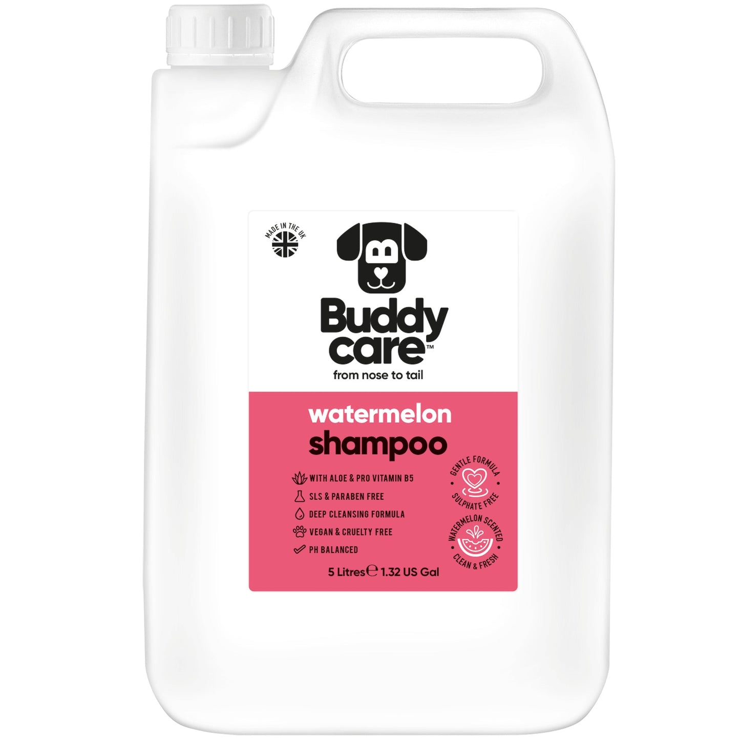 Watermelon Dog Shampoo 5L professional dog grooming size