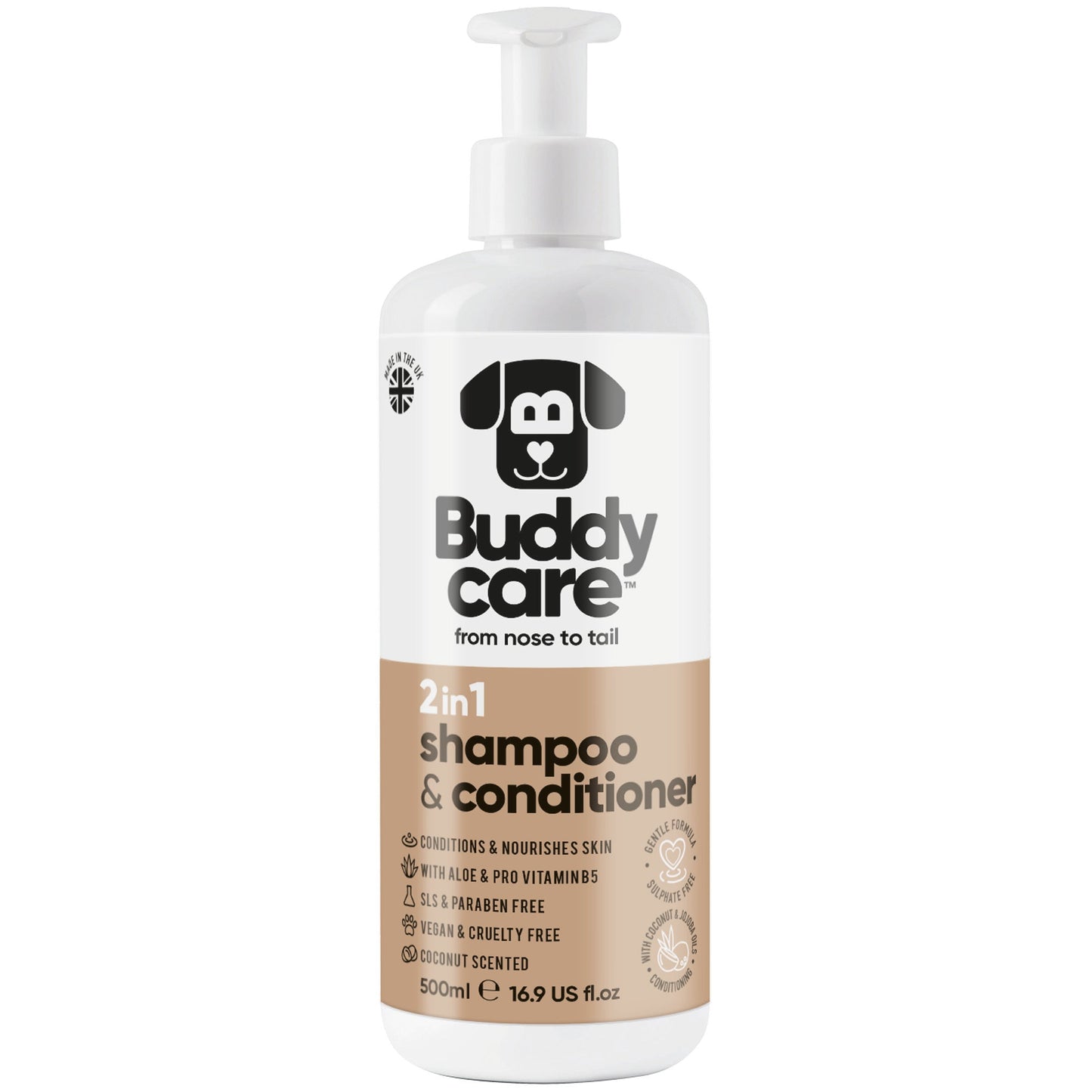 2 in 1 Coconut Dog Shampoo & Conditioner by Buddycare