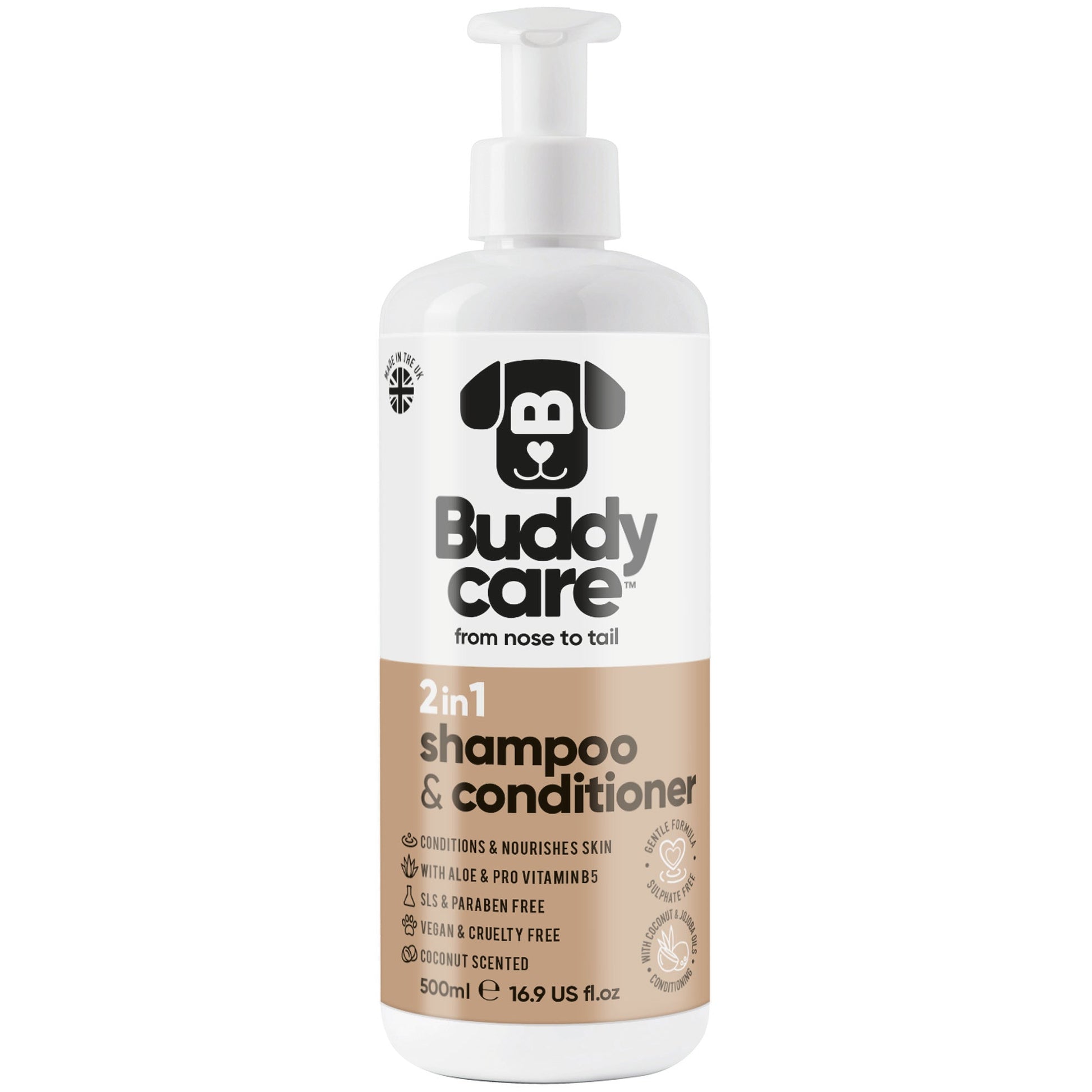 2 in 1 Coconut Dog Shampoo & Conditioner by Buddycare