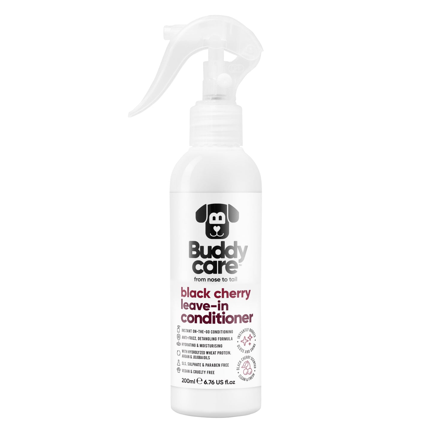 Black Cherry Dog Leave-In Conditioner by Buddycare
