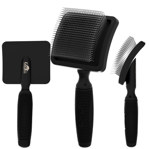 Kenchii Long Pin Slicker Brush - Black