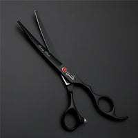 Groomtech - Spring Black Pet Grooming Scissors Kit - Set of 4 with Comb