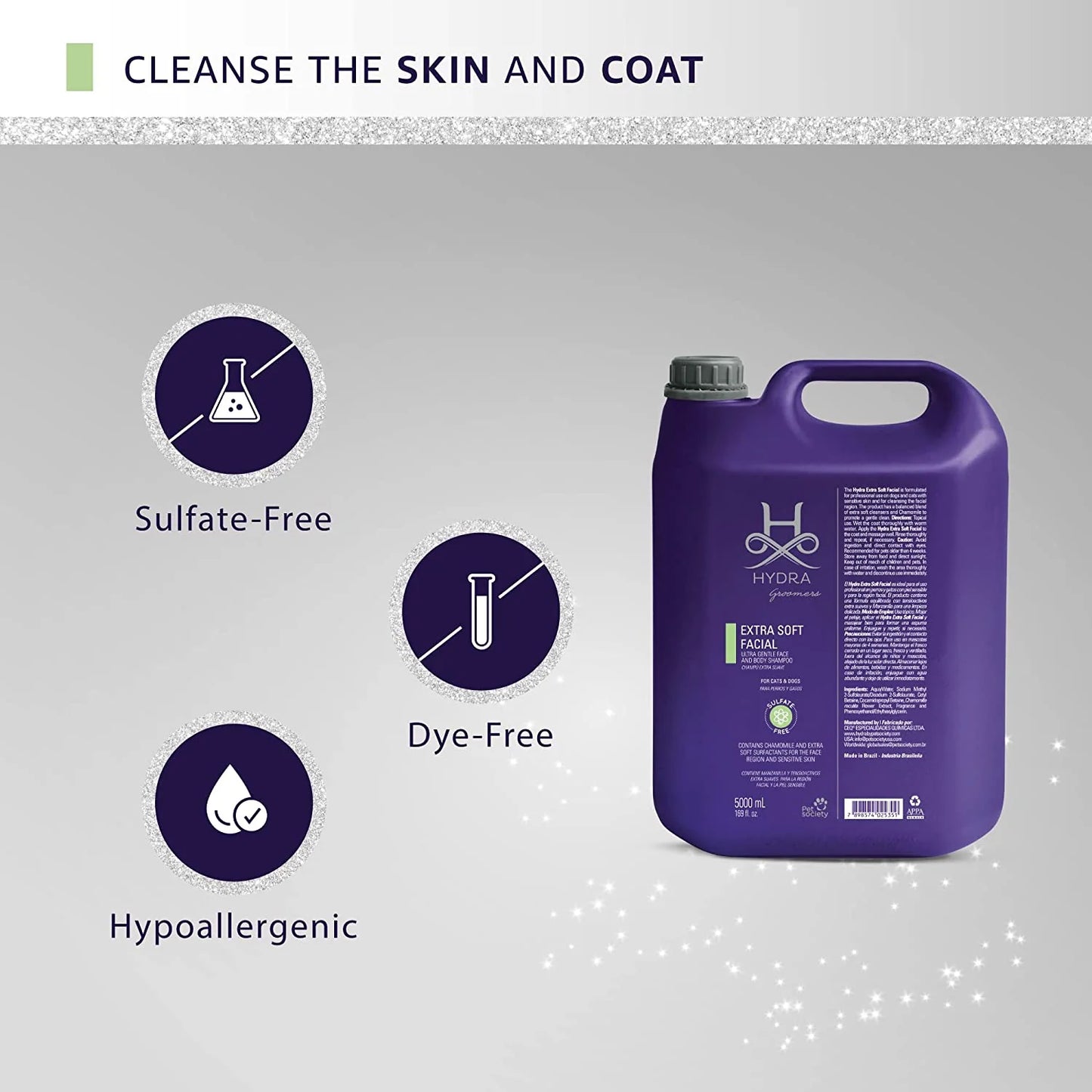 Hydra Professional Extra Soft Facial Ultra Gentle Shampoo - 5L