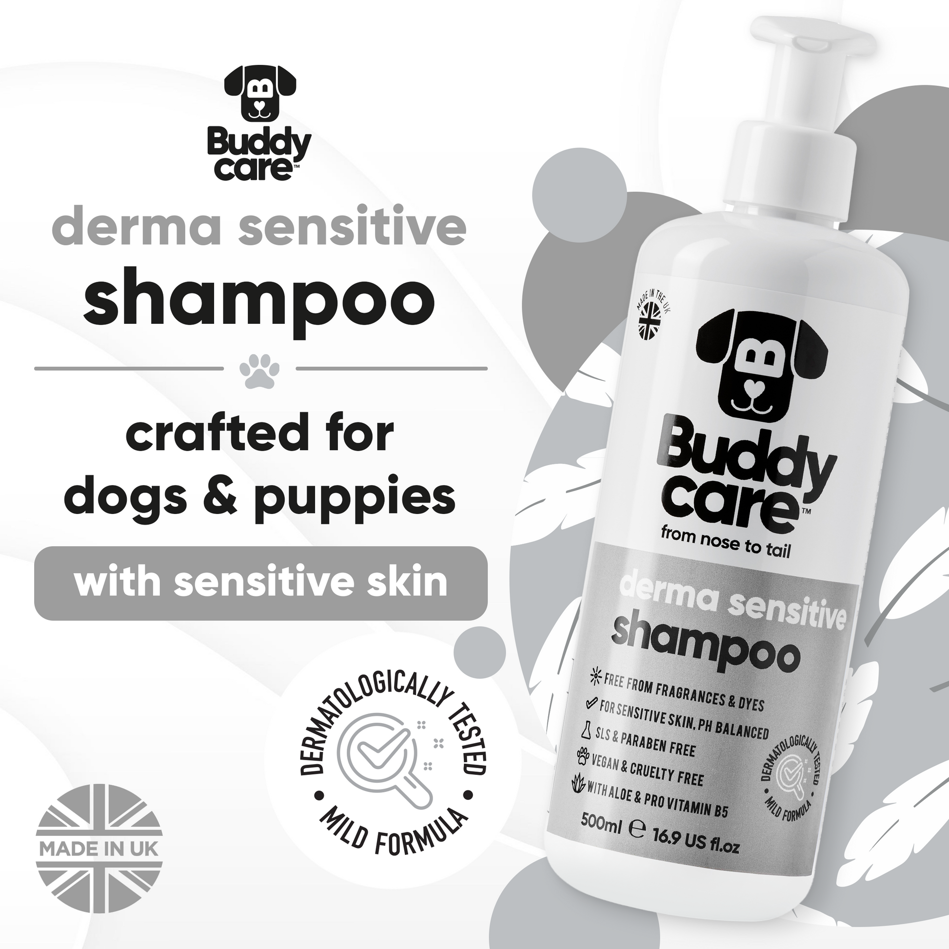 Derma Sensitive Dog Shampoo key product benefits