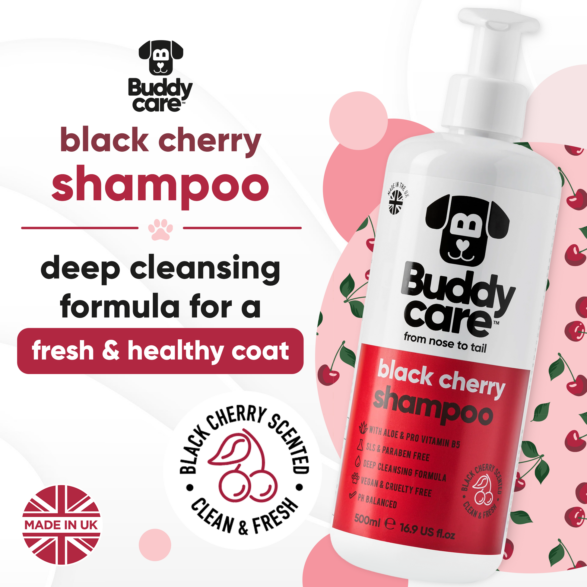 Black Cherry Dog Shampoo key product benefits