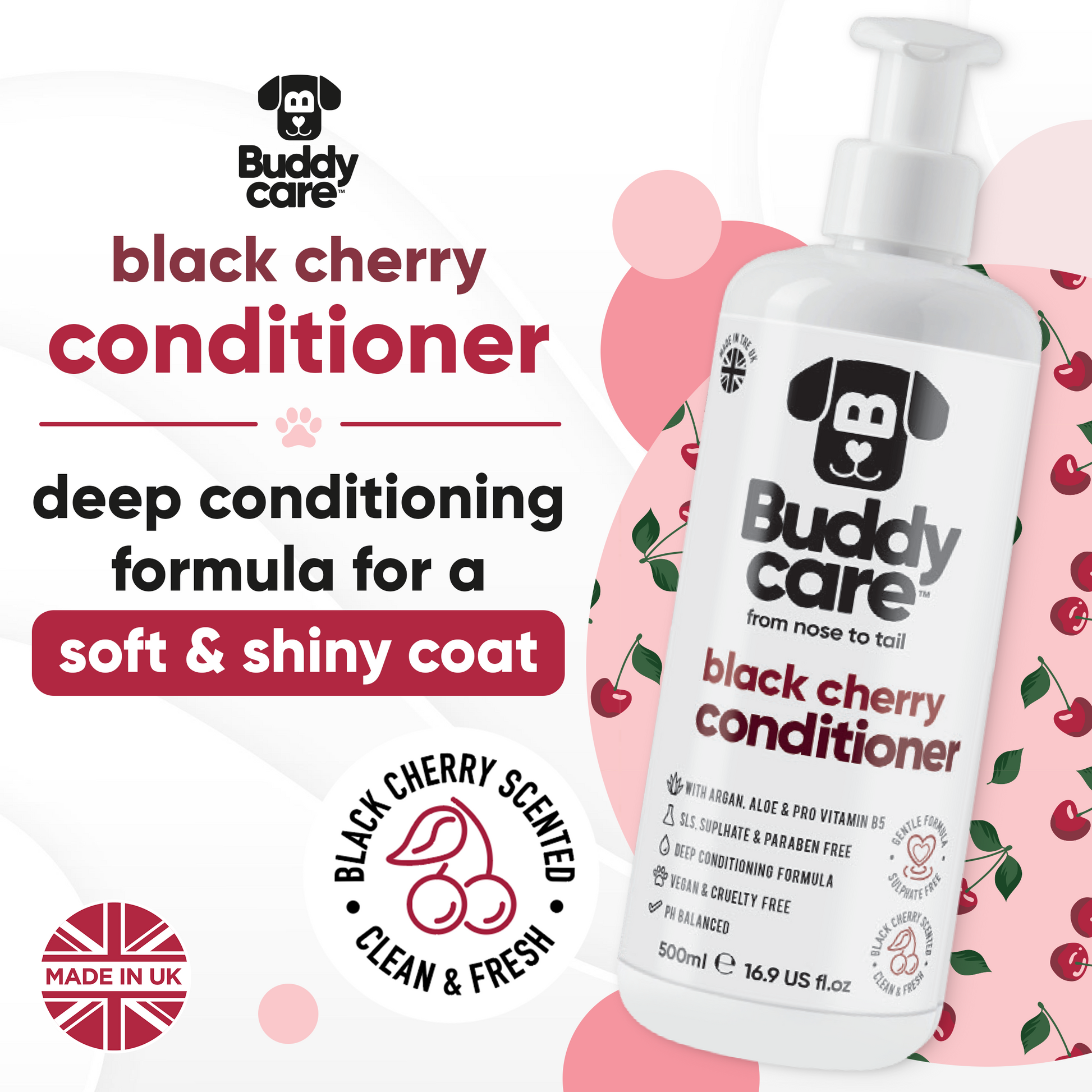 Black Cherry Dog Conditioner key product benefits