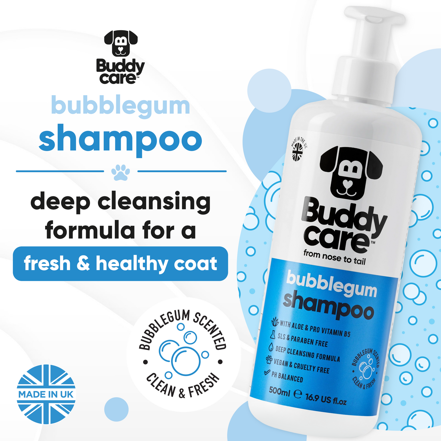 Bubblegum Dog Shampoo key product benefits
