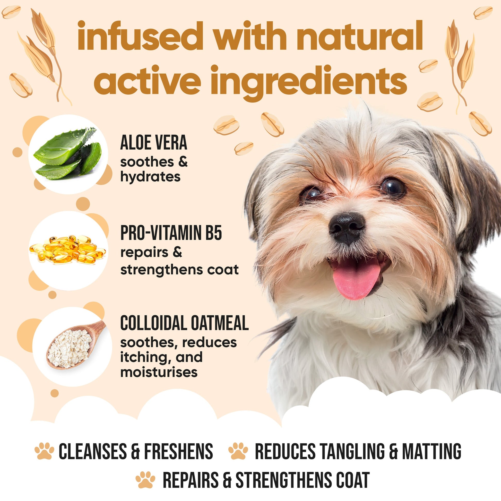 Oatmeal Dog Shampoo professional coat care formula